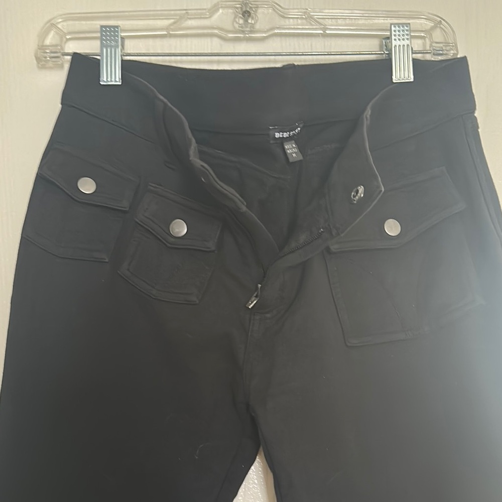 bebe Black Wide Leg Pants